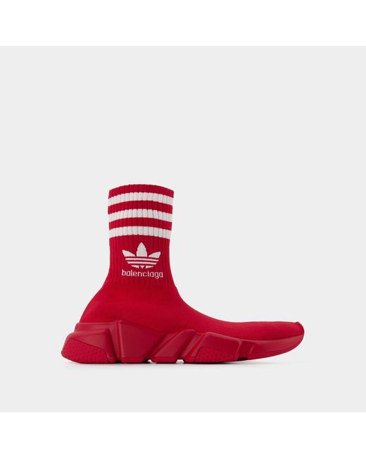 Balenciaga Red Speed Lt Adidas Sneakers