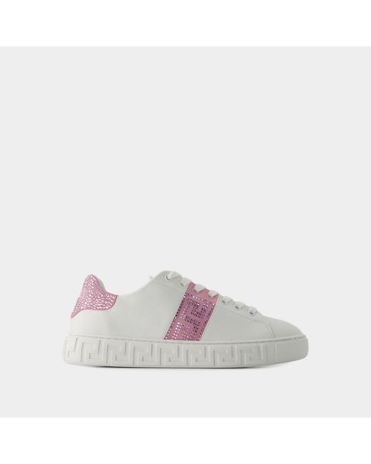 Versace Pink La Greca Sneakers