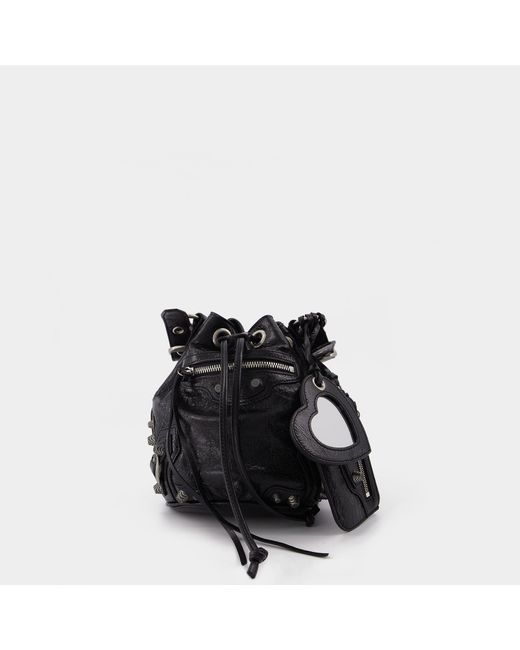 Balenciaga Black Le Cagole Bag Bucket Xs