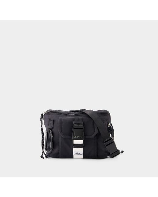 A.P.C. Black Trek Belt Bag for men