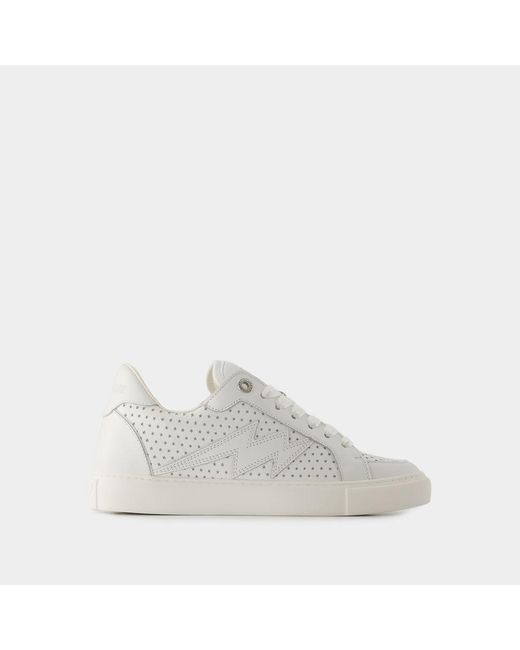 Zadig & Voltaire White La Flash Sneakers