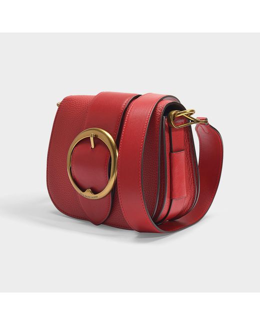 Polo Ralph Lauren Mini Saddle Bag Womens in Red | Lyst