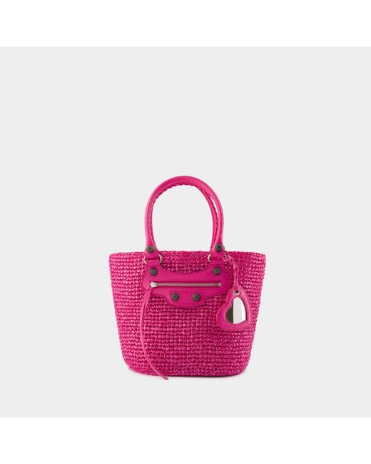 Balenciaga Pink Le Cagole Panier M Shoulder Bag