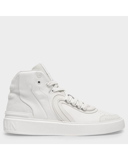 Balmain White B-skate Sneakers for men