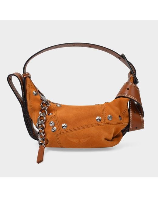 Zadig & Voltaire Le Cecilia Xs Suede Bag In Yellow Leather Lyst