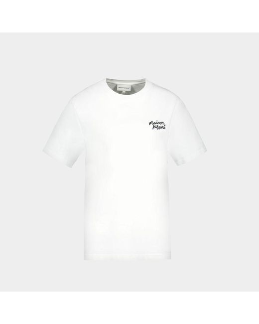 Maison Kitsuné White Handwriting Comfort T-shirt