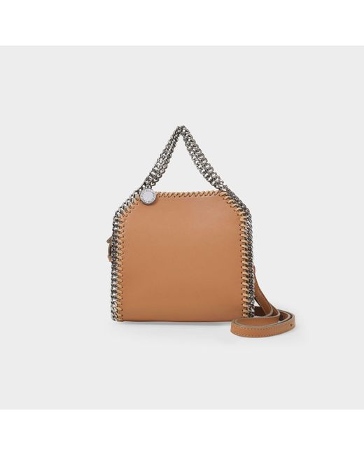 Stella McCartney Brown Falabella Small Top Handle Bag
