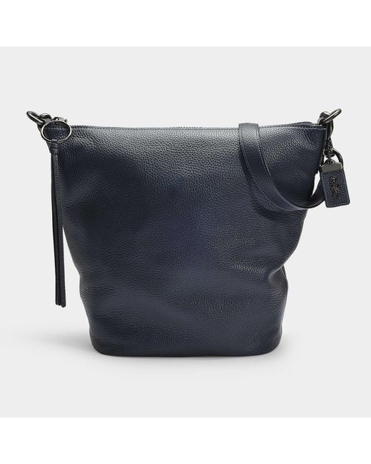 COACH Duffle Bag In Navy Calfskin in Blue Lyst