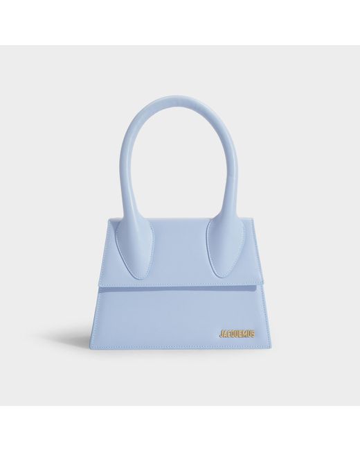 Jacquemus Le Grand Chiquito Bag In Light Blue Leather