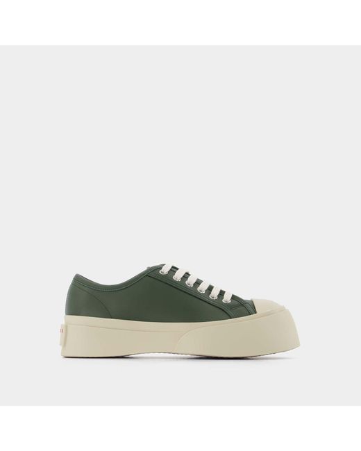 Marni Green Lace Up Pablo Sneakers
