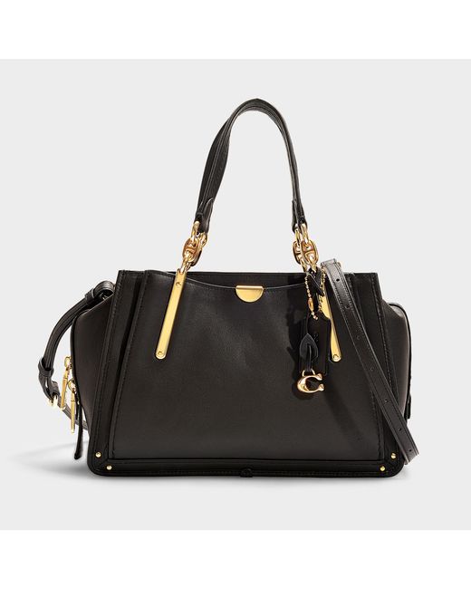 COACH Dreamer 36 Bag In Black Mixed Leather With Pebble Calfskin Lyst