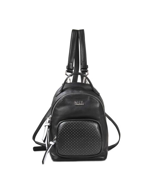 Karl Lagerfeld Black Super Mini Backpack