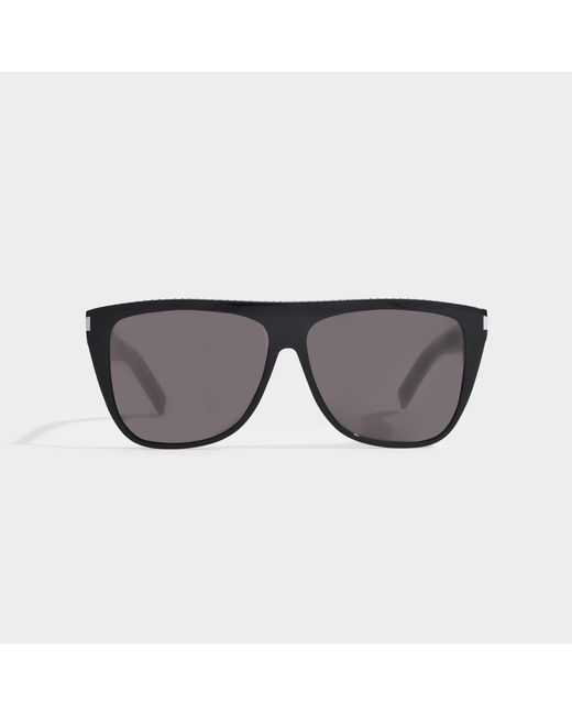Saint Laurent New Wave Sl1 Sunglasses In Black Acetate And Black