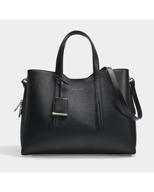 BOSS Taylor Tote In Black Grained Calfskin
