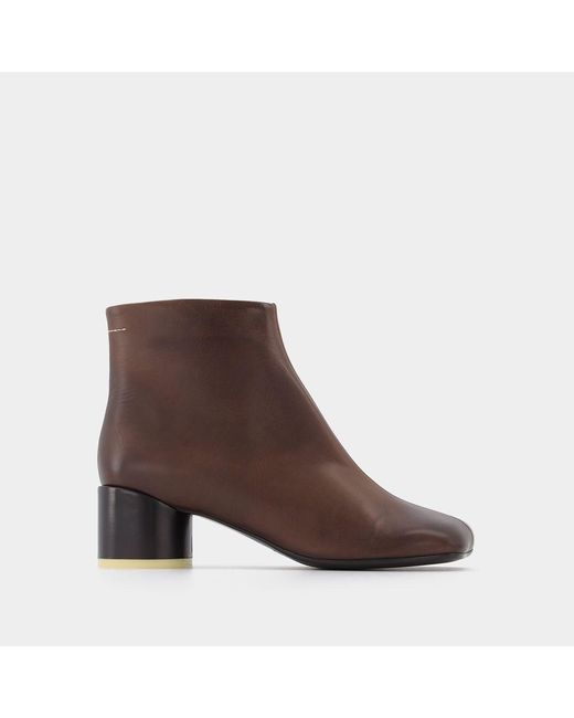 MM6 by Maison Martin Margiela Brown 6 Anatomic 45 Ankle