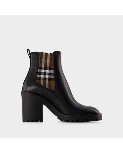 Burberry Lf New Allostock 70 Ankle Boots - - Leather - Black