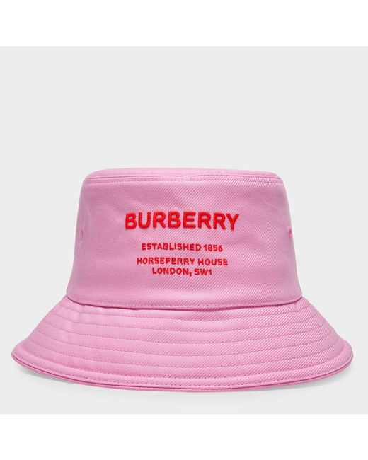 Burberry Pink Horseferry Bucket Hat