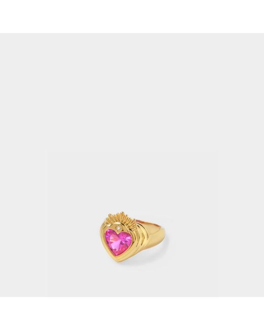 July Child Pink Queen Of Hearts Ring
