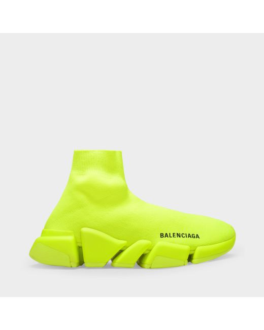 Balenciaga Synthetic Neon Speed Sock Sneakers in Yellow - Save 12% - Lyst
