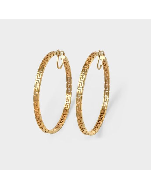 Versace Metallic Gold-tone Hoop Earrings