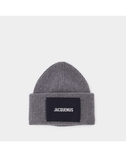 Jacquemus Gray Grey Wool Beanie