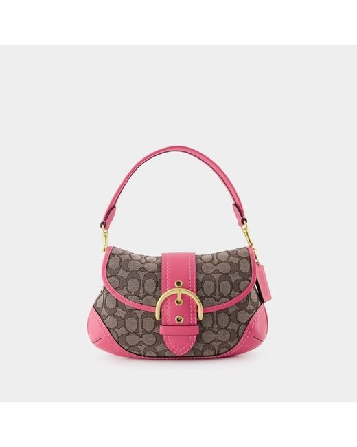 COACH Red Soho Hobo Bag - - Leather - Pink