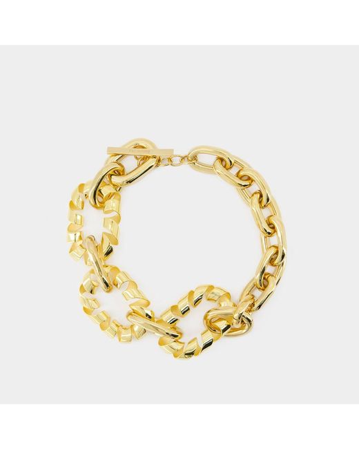 Rabanne Metallic Xl Link Twist Necklace
