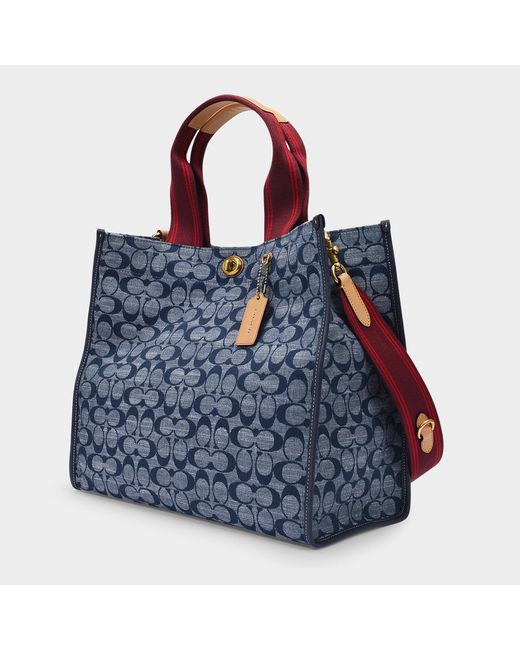 Coach blue hotsell tote bag
