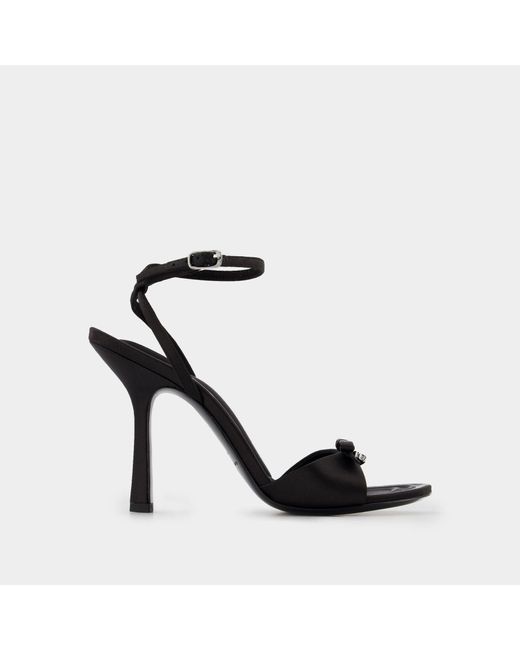 Alexander Wang Dahlia 105 Bow Sandals - - Black - Satin | Lyst