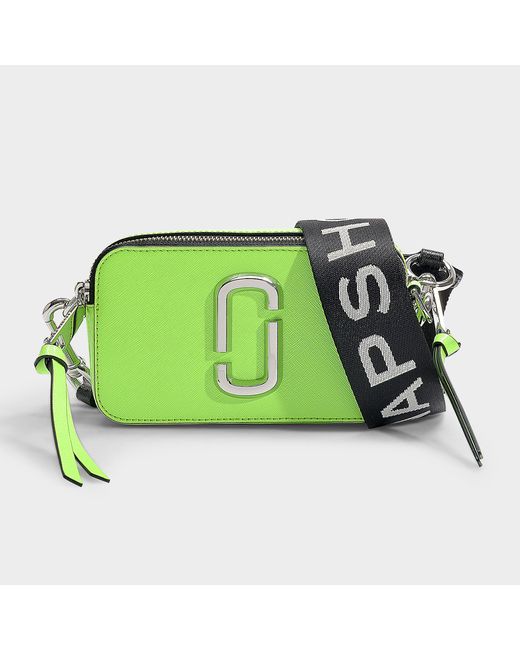 Marc Jacobs Green The Snapshot Fluoro Leather Camera Bag