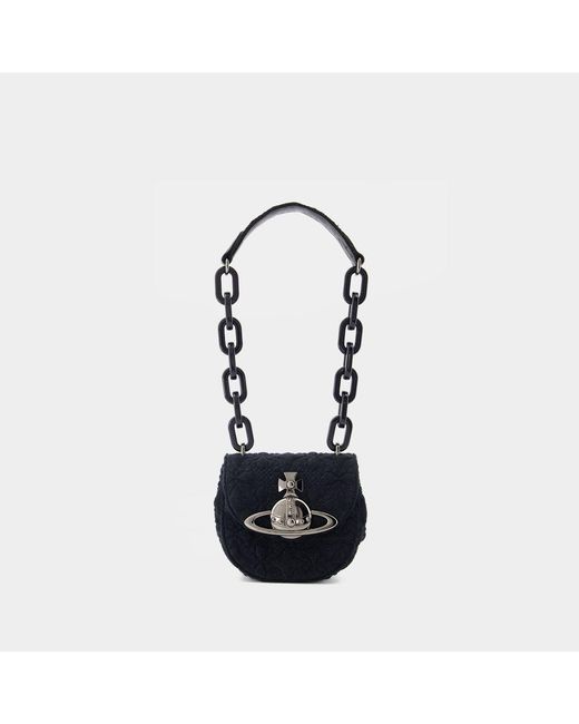 Vivienne Westwood Black Jodie Saddle Shoulder Bag