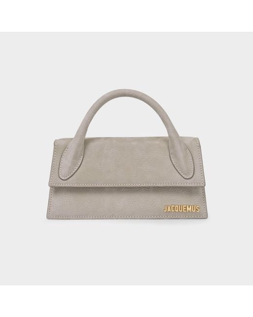 Jacquemus Natural Le Chiquito Long Bag In Beige Leather