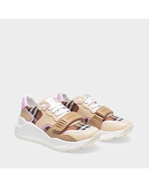 Burberry Ramsey Story Sneakers in Pink Lyst