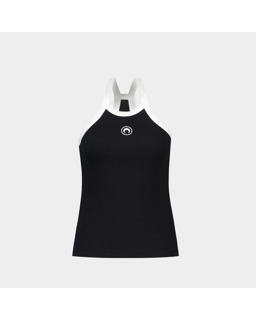 MARINE SERRE Black T-Shirts & Tops