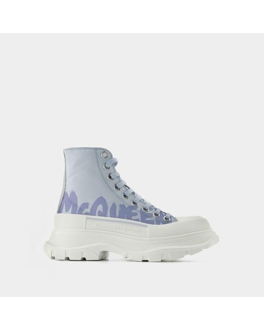 Alexander McQueen Blue Tread Slick Sneakers