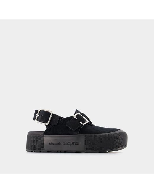 Alexander McQueen Black Mount Slick Sandals for men