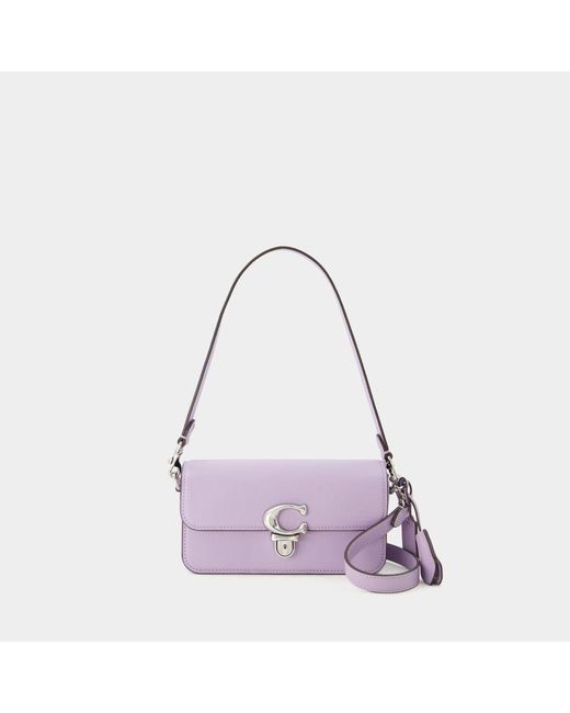 COACH Purple Studio Baguette Shoulder Bag