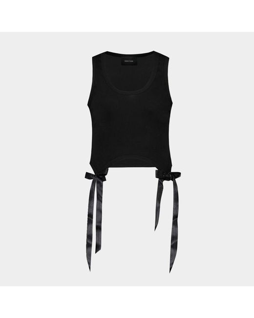 Simone Rocha Black Tank Top With Bow Tails