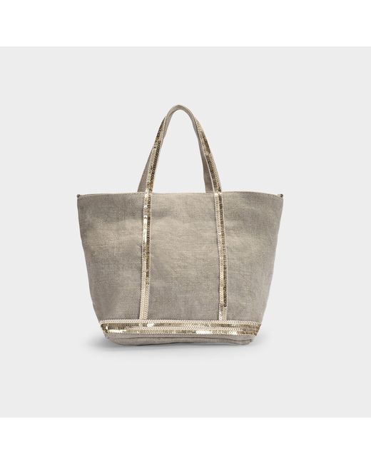 Vanessa Bruno Cabas S Tote Bag - - Sand - Linen in Gray | Lyst