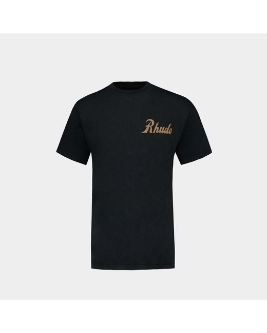 Rhude Black Sales And Service T-shirt for men