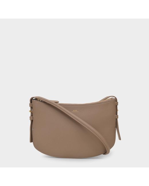 A.P.C. Clutch Aiko Bak Sandy Taupe Shoulder & Hobo Bags in Brown - Lyst
