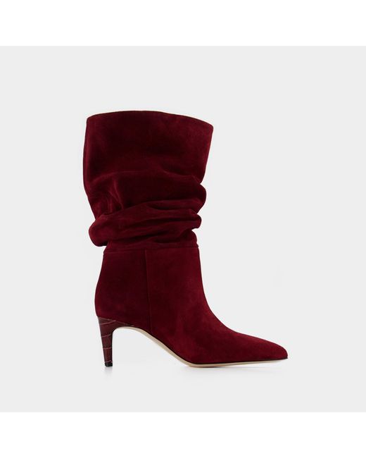 Paris Texas Red Slouchy 60 Boots - - Leather - Cabernet
