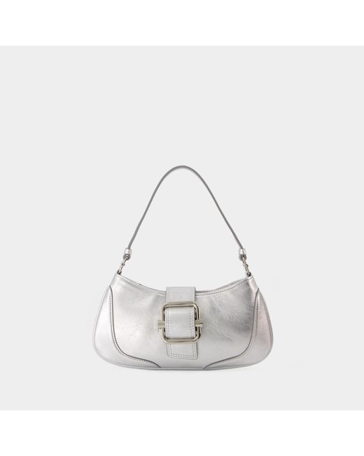 OSOI White Brocle Hobo Bag - - Leather - Silver