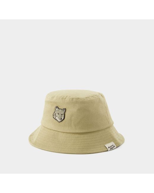 Maison Kitsuné Green Bold Fox Head Bucket Hat