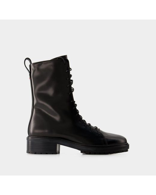 Aeyde Black Isa Ankle Boots