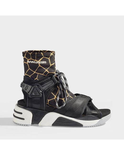 Marc Jacobs Black Somewhere Sport Sandal With Sock