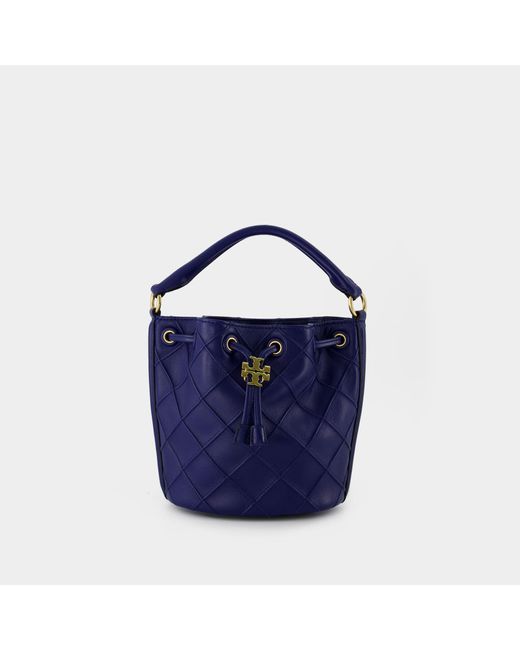 Tory Burch FLEMING SOFT BUCKET BAG - Across body bag - navy day/dark blue 