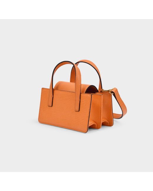 Marge Sherwood Bessette Leather Shoulder Bag in Orange
