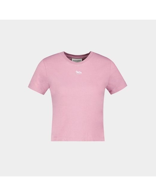 Maison Kitsuné Pink Baby Fox Patch T-shirt