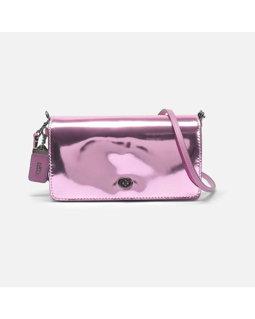 coach pink metallic bag